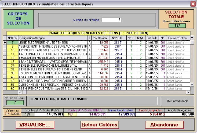 vue du logiciel