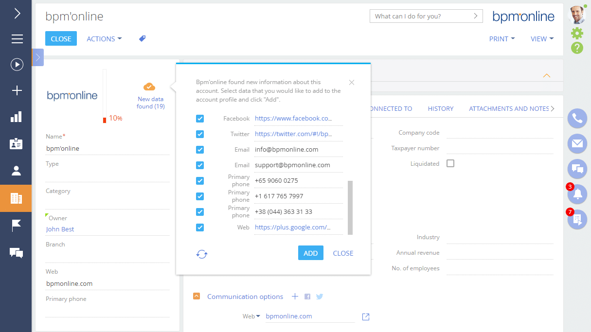 logiciel crm novateur bpm online